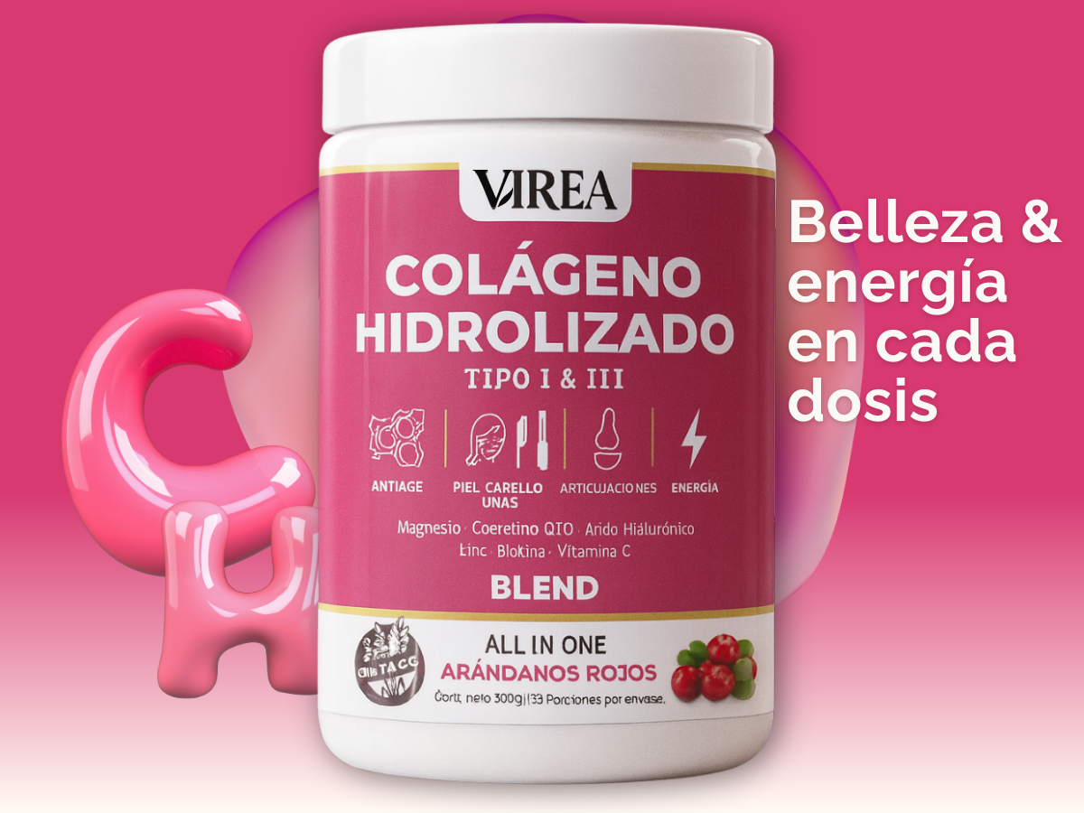 COLÁGENO HIDROLIZADO BLEND "ALL IN ONE" - Ácido Hialurónico, Magnesio, Biotina, Vitamina C, Zinc, Coenzima Q10
